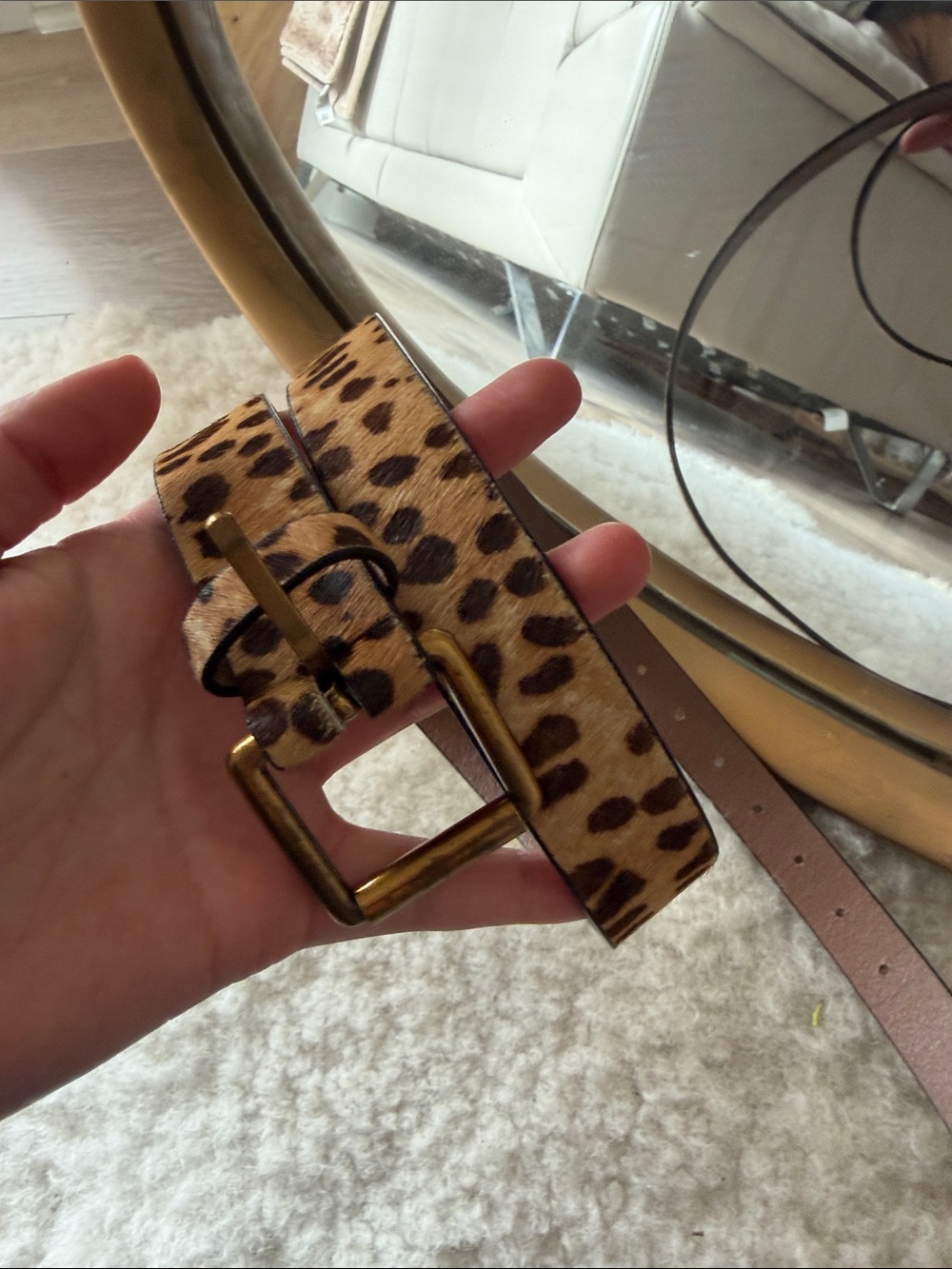 LEATHER cheetah belt✨